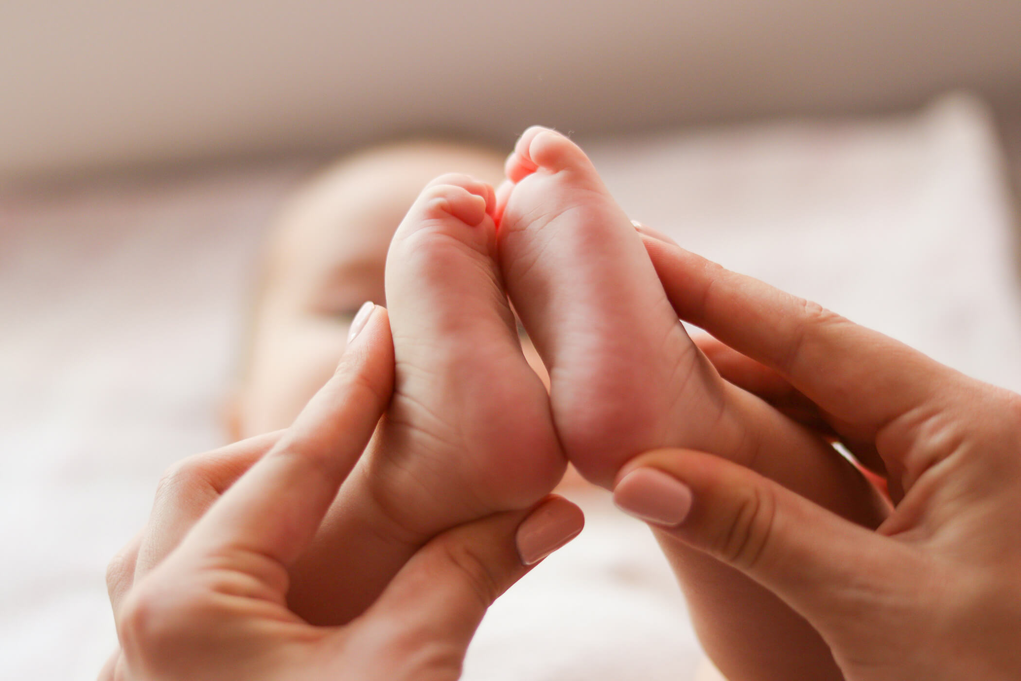 Close Up Of Baby Feet